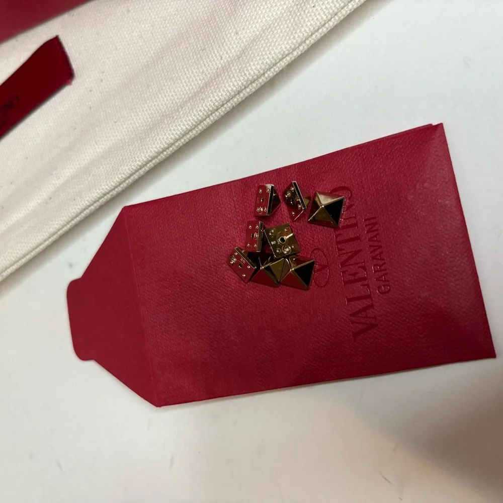 Valentino Garavani Rockstud Wedges Navy - Picture 6 of 7